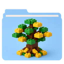 Un árbol hecho con bloques de juguete
