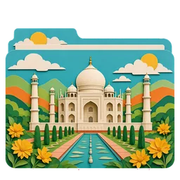 El Taj Mahal en papel recortado