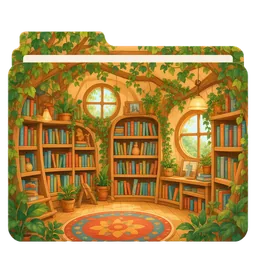 Una biblioteca acogedora construida dentro de un árbol