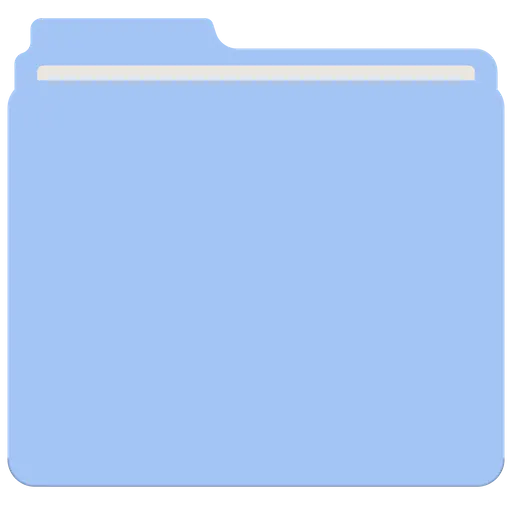 A glossy pastel blue folder